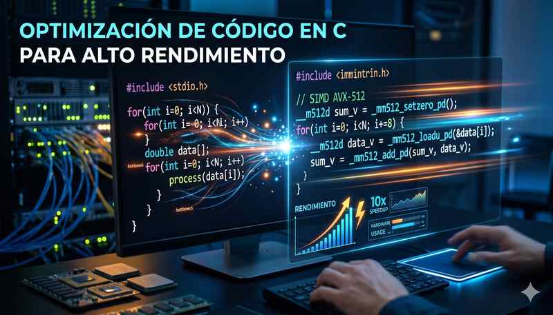 Imagen para el artículo Optimización de Código en C para Alto Rendimiento